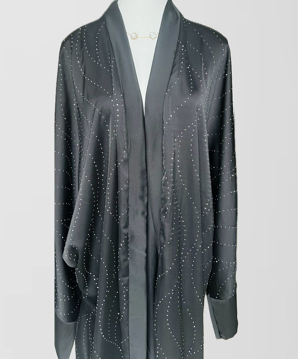 ABAYA PEARL OPEN | BLACK