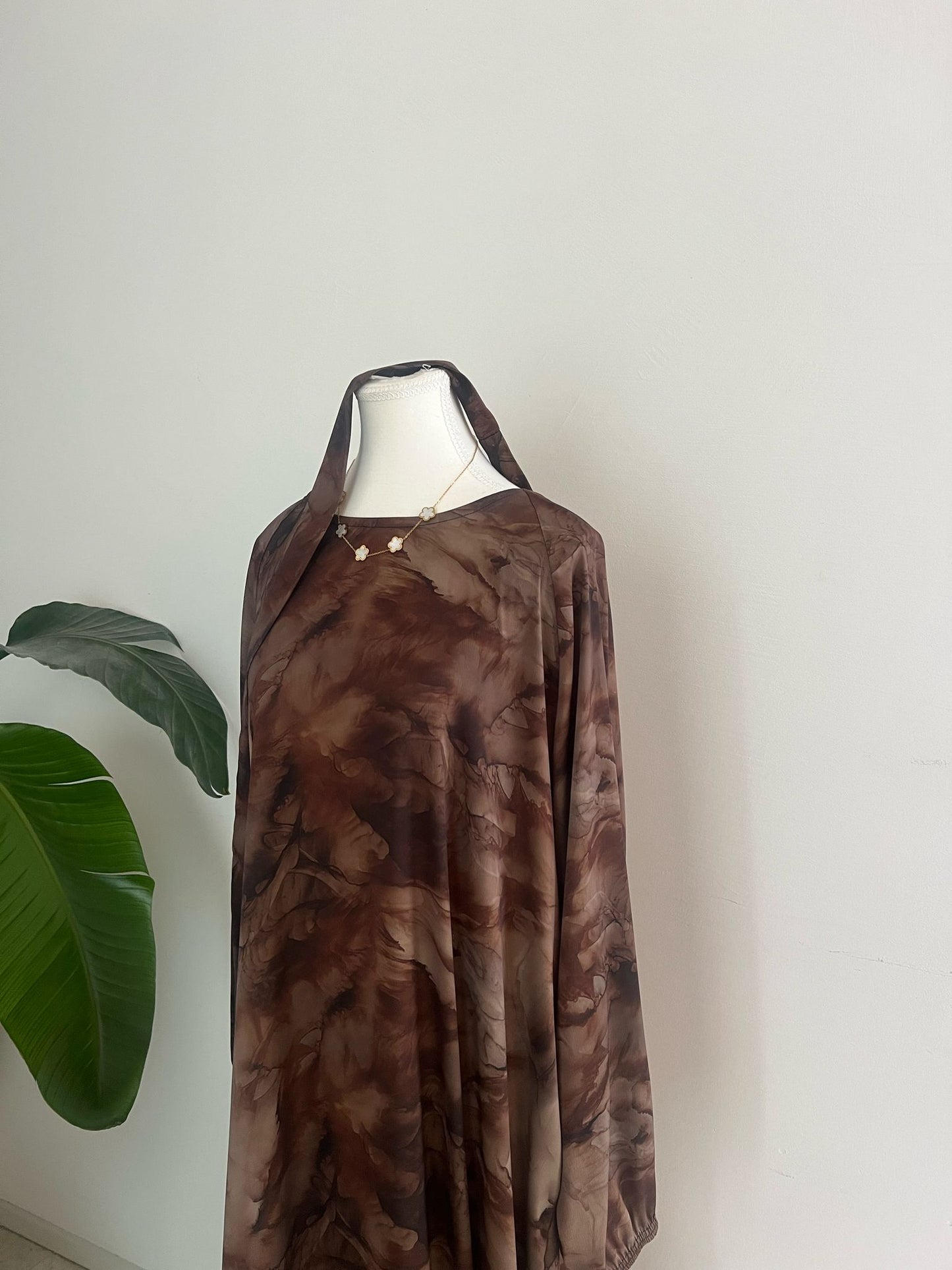 ABAYA SATIN | BROWN