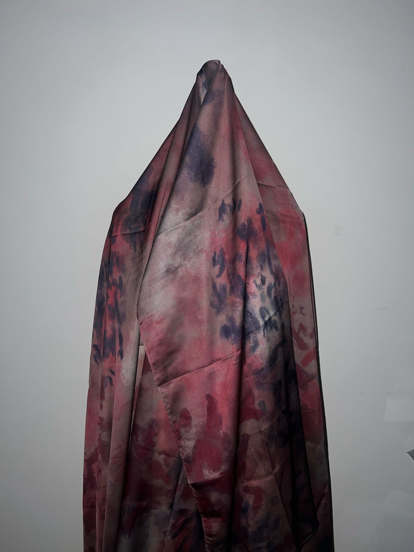 HIJAB | SATIN | RED-GREY