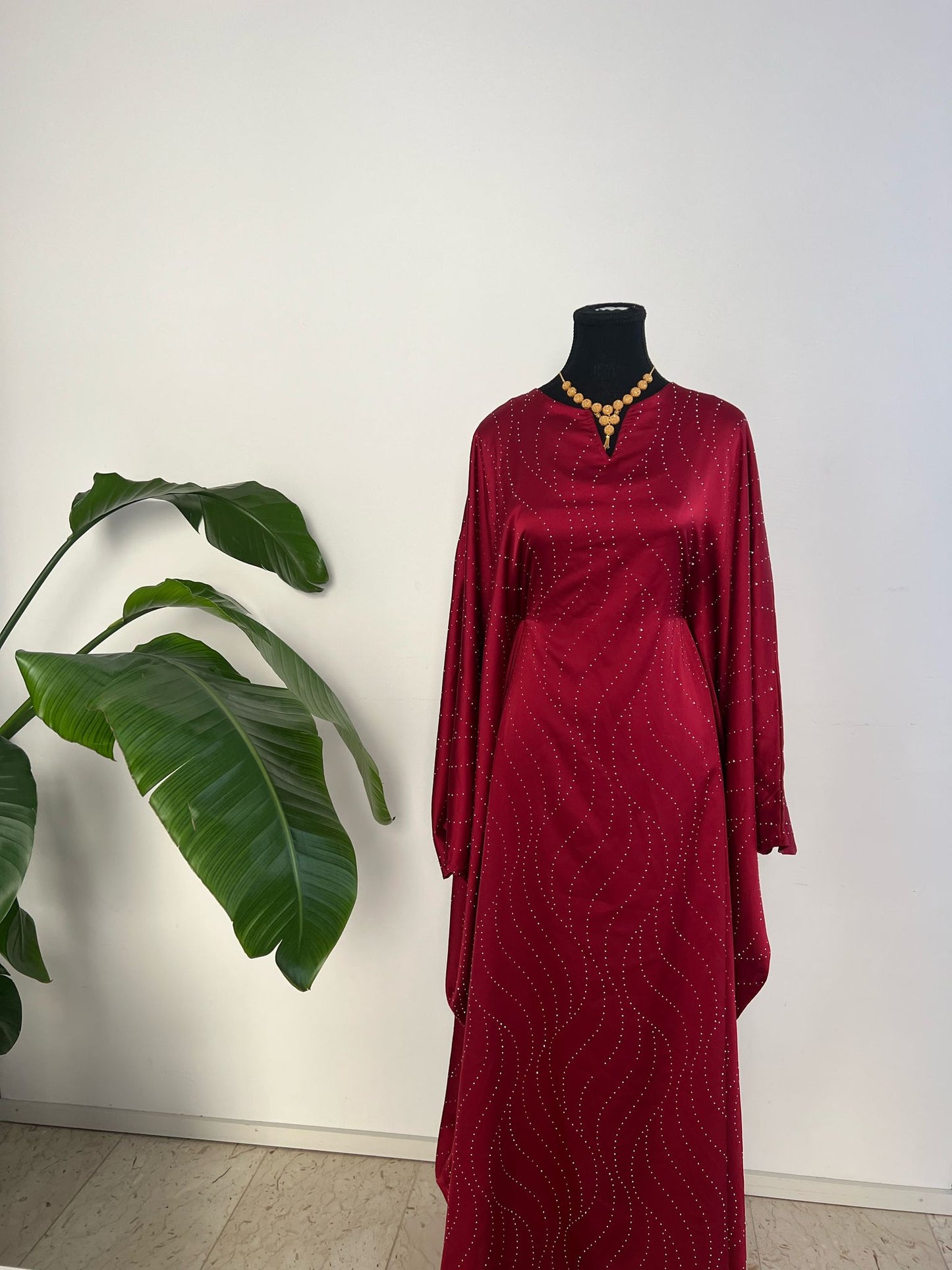 ABAYA PEARL CLOSED | RED